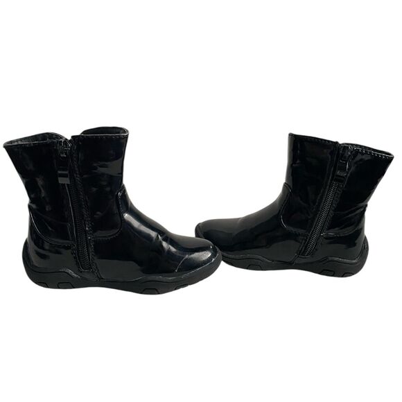 Launch Footwear Toddler Girls Zip-Up Patent Leather Winter Boots Black Size 6 - Picture 2 of 7